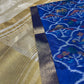 IVORY COLOUR ART TUSSAR SILK SAREE WITH CONTRAST PATOLA UNSTITCHED BLOUSE - Kothari Sons