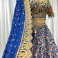 ROYAL BLUE COLOR EMBROIDRED BANARSI LEHNGA