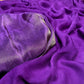 PURPLE COLOUR CHIFFON SAREE WITH CREPE TISSUE UNSTITCHED BLOUSE - Kothari Sons