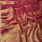 PINK COLOUR COTTON TISSUE SAREE EMBELLISHED WITH ZARI BUTA