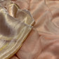 (DELIVERY IN 20 to 25 DAYS)PEACH COLOUR CHIFFON SAREE WITH CREPE TISSUE UNSTITCHED BLOUSE - Kothari Sons
