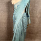 SEA GREEN COLOUR JAMDANI MUSLIN SAREE WITH CONTRAST BLOUSE