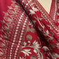 RED COLOR PASHMINA SHAWL WITH FLORAL EMBROIDERY