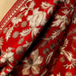 RED COLOR PASHMINA SHAWL WITH FLORAL EMBROIDERY