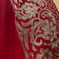 RED COLOR PASHMINA SHAWL WITH GOLDEN EMBROIDERY