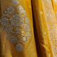 ( DELIVERY IN 25 DAYS ) MUSTARD COLOR BANARASI SILK LEHENGA WITH UNSTITCHED BLOUSE EMBELLISHED WITH ZARI WEAVES