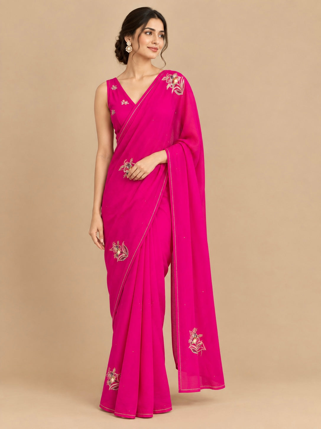 Embroidered saree