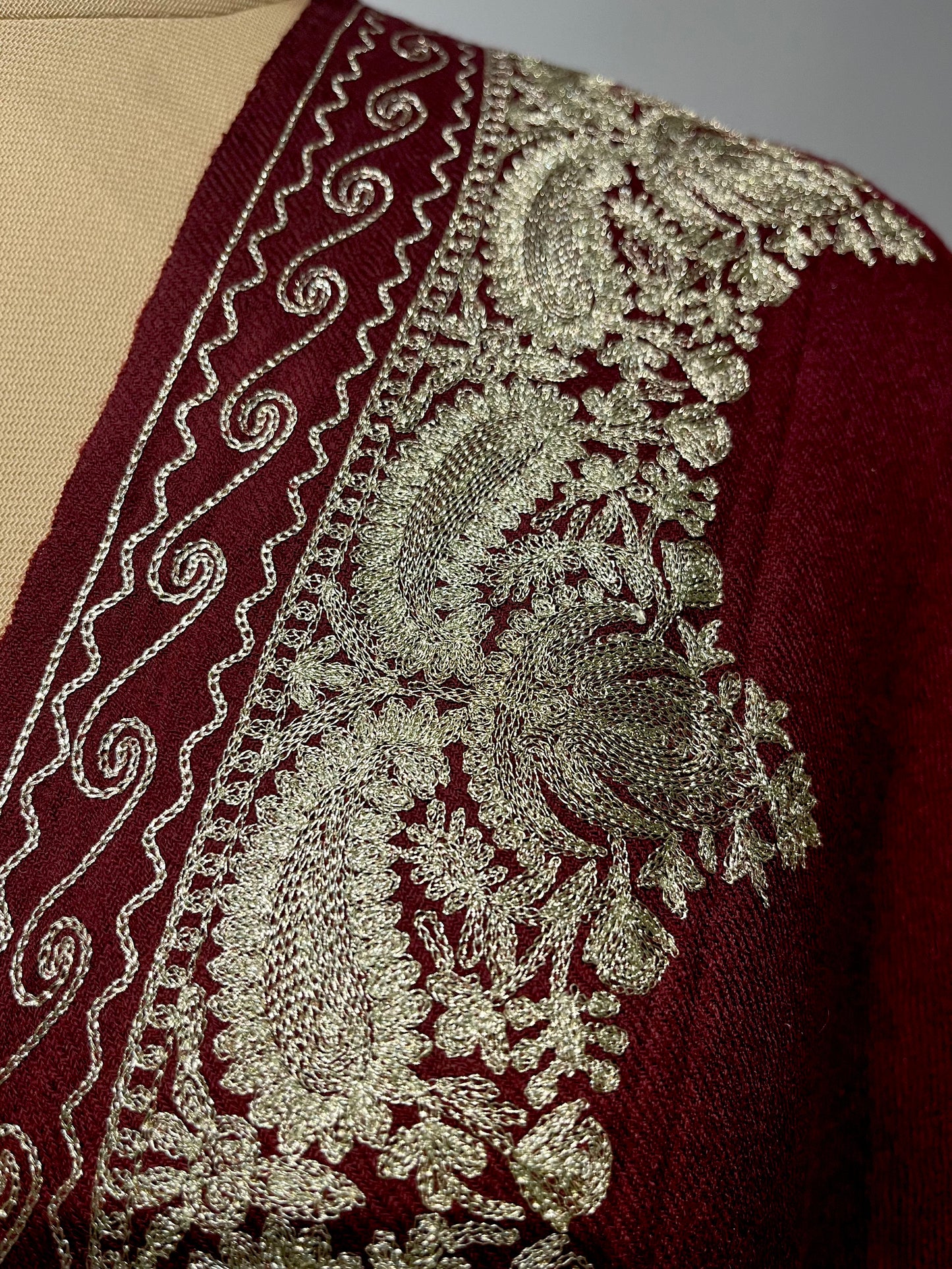 BURGUNDY COLOR PASHMINA SHAWL