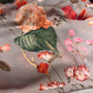 GREY COLOUR PLANT BASED GEORGETTE PRINTED SAREE WITH UNSTITCHED BLOUSE ( DELIVERY IN 20-25 DAYS )
