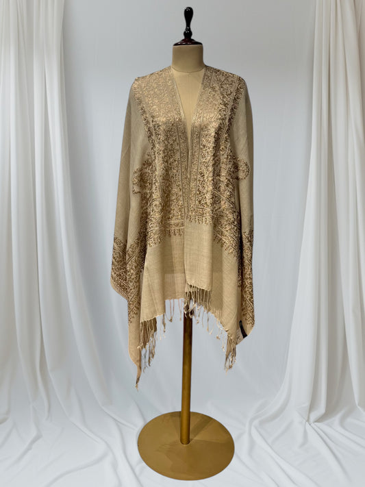 LIGHT BEIGE COLOR PASHMINA SHAWL