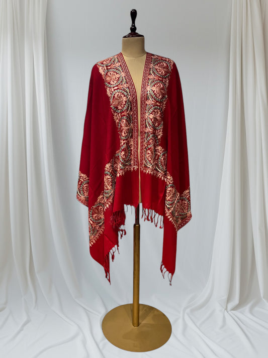 RED COLOR PASHMINA SHAWL