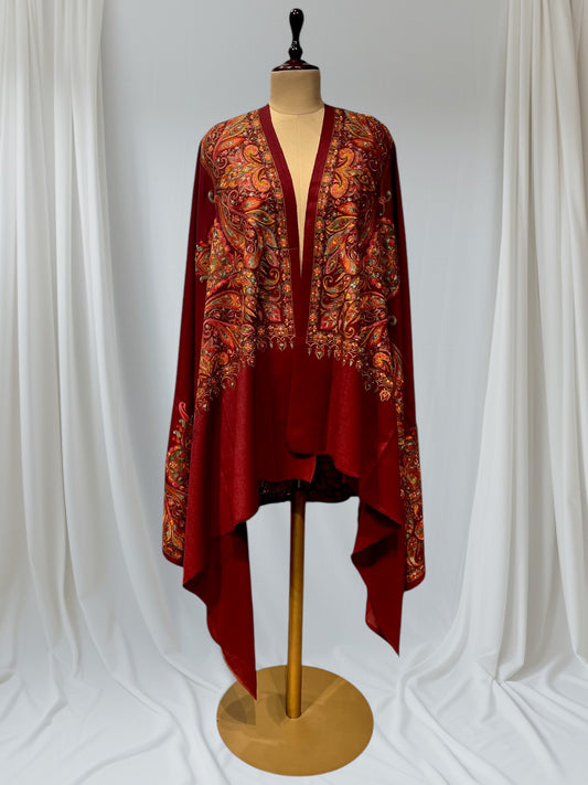 DEEP RED COLOR PASHMINA SHAWL