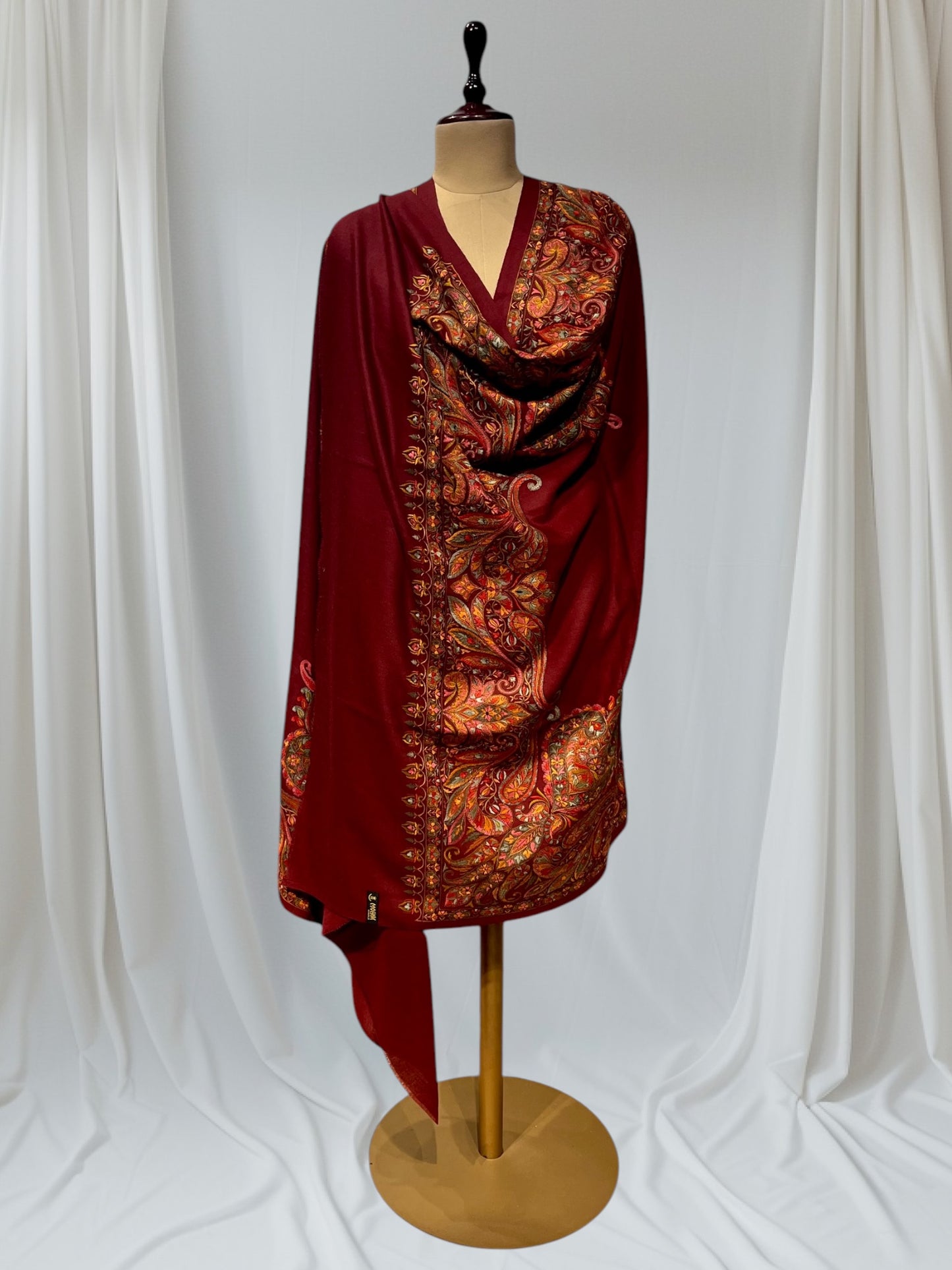 DEEP RED COLOR PASHMINA SHAWL