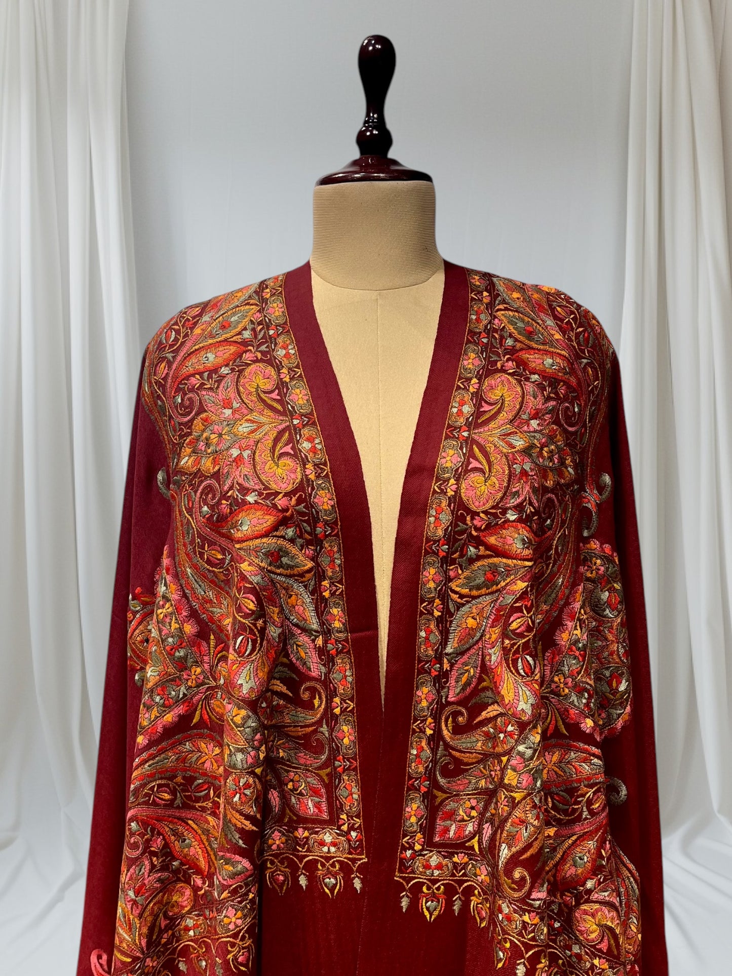 DEEP RED COLOR PASHMINA SHAWL