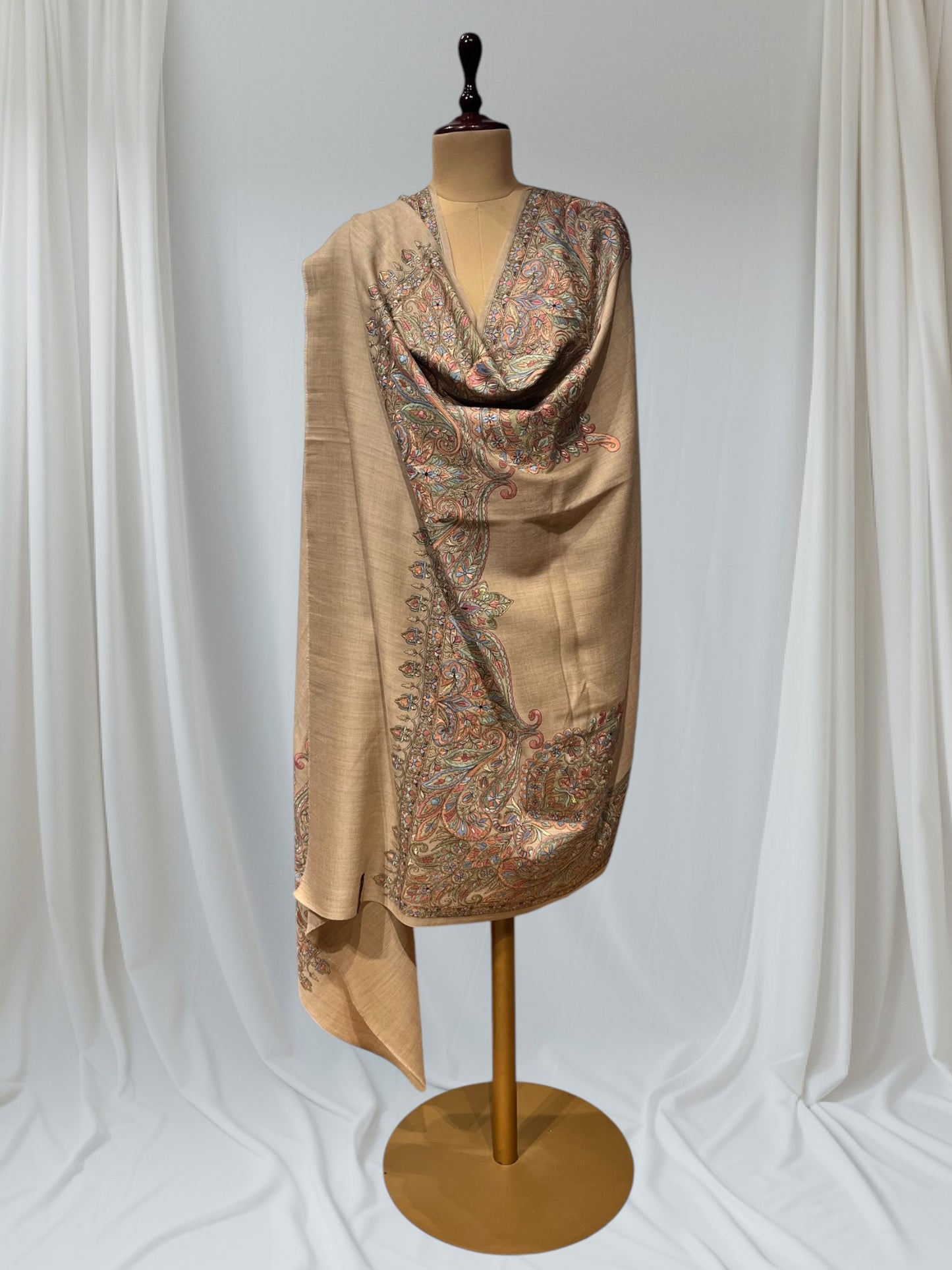 BEIGE COLOR PASHMINA SHAWL