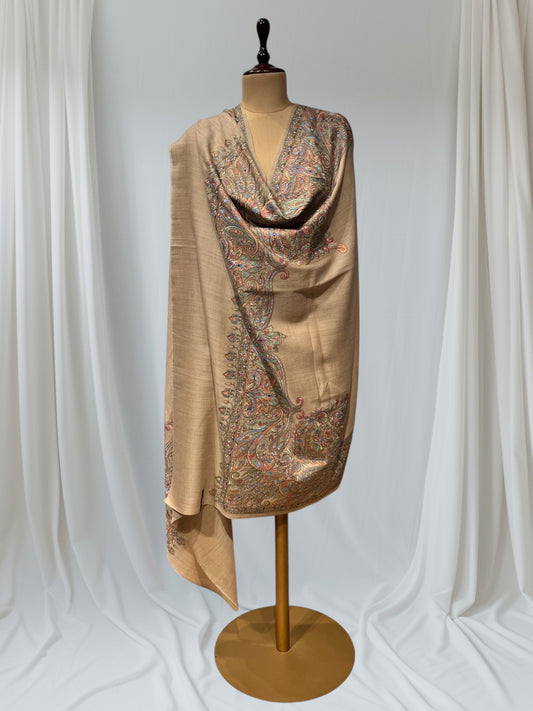 BEIGE COLOR PASHMINA SHAWL