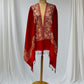 RED COLOR PASHMINA SHAWL WITH GOLDEN EMBROIDERY