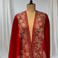 RED COLOR PASHMINA SHAWL WITH GOLDEN EMBROIDERY