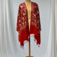 RED COLOR PASHMINA SHAWL WITH FLORAL EMBROIDERY