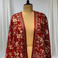 RED COLOR PASHMINA SHAWL WITH FLORAL EMBROIDERY