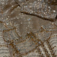 BEIGE COLOUR SEQUINS EMBROIDERED READYMADE BLOUSE SAREE EMBELLISHED WITH CUTDANA & SEQUINS WORK