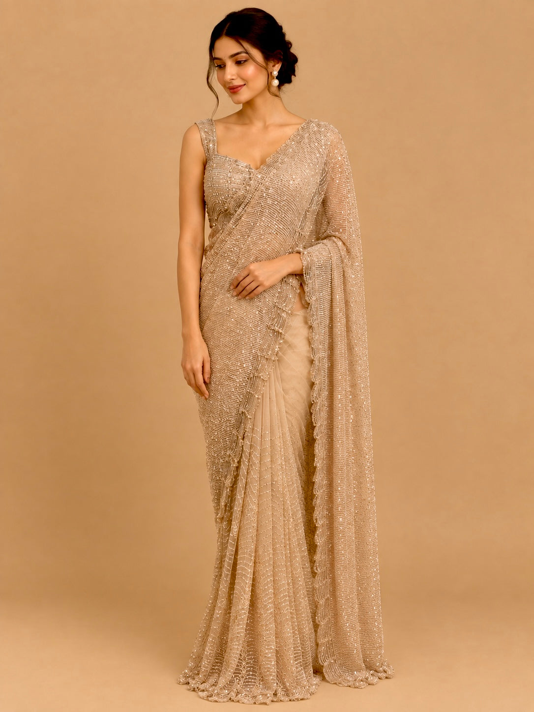 Embroidered saree