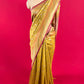 MEHANDI GREEN COLOUR MUNGA SILK SAREE EMBELLISHED WITH ZARI WEAVES