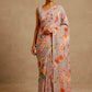 GREY COLOUR PLANT BASED GEORGETTE PRINTED SAREE WITH UNSTITCHED BLOUSE ( DELIVERY IN 20-25 DAYS )