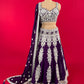 ( DELIVERY IN 25 DAYS )PURPLE COLOUR GEORGETTE EMBROIDERED LEHENGA WITH READYMADE BLOUSE EMBELLISHED WITH RESHAM & SEQUINS WORK