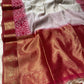 BEIGE COLOUR MUSLIN COTTON IKAT WEAVE SAREE