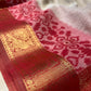 BEIGE COLOUR MUSLIN COTTON IKAT WEAVE SAREE