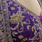 (DELIVERY IN 25 DAYS) PURPLE COLOUR CHINON EMBROIDERED LEHENGA WITH CROP TOP BLOUSE EMBELLISHED WITH CUTDANA & ZARI WORK