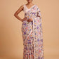 PASTEL PINK COLOUR PLANT BASED CREPE SILK PRINTED SAREE WITH UNSTITCHED BLOUSE