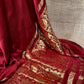 MAROON COLOUR MODAL SILK ZARI PALLU SAREE