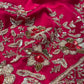 HOT PINK SATIN SILK EMBROIDERED SAREE EMBELLISHED WITH SEQUINS & CUTDANA WORK - Kothari Sons