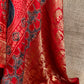 RED COLOUR MODAL SILK ZARI BORDER & PALLU SAREE