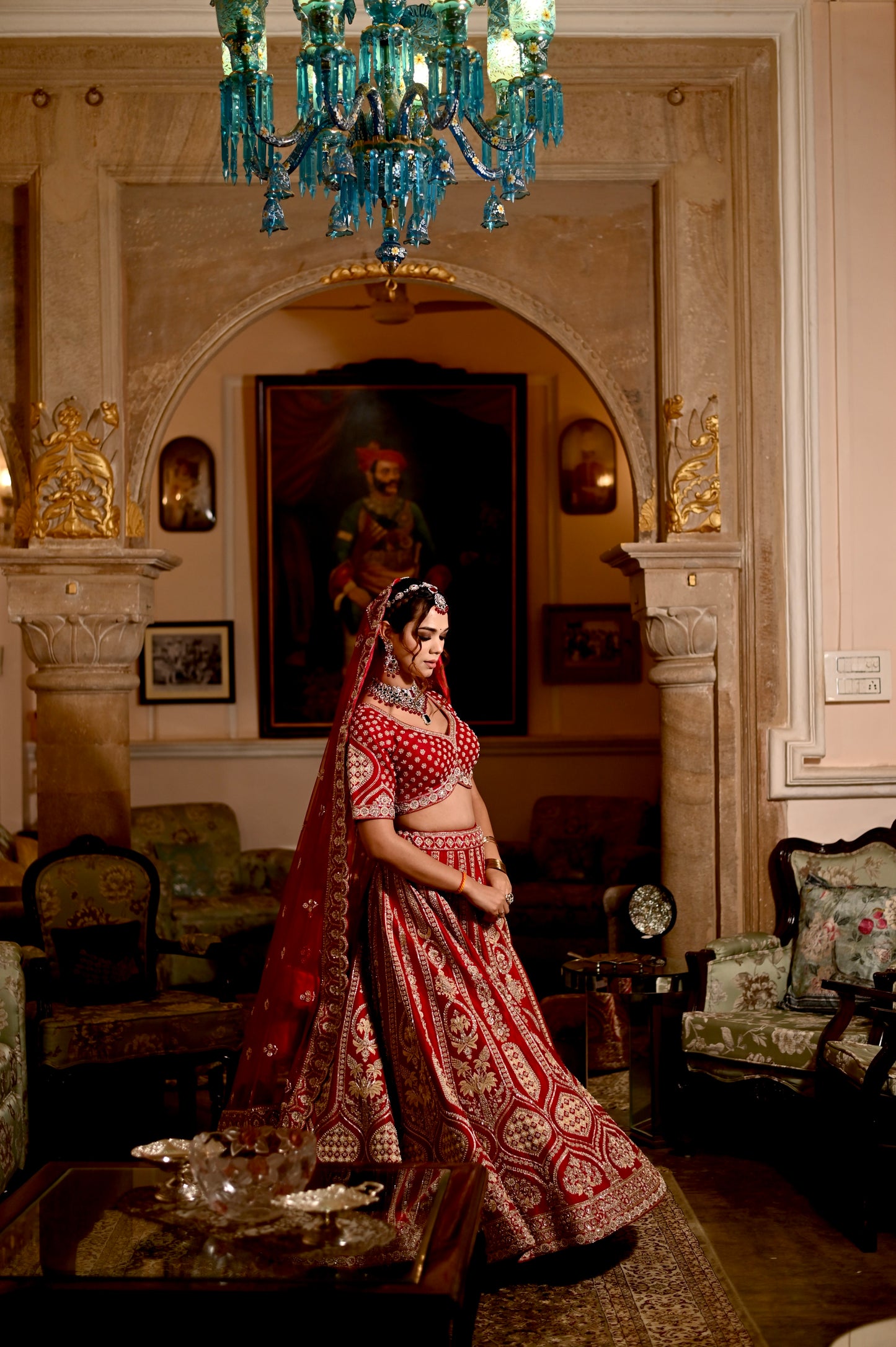 MAROON COLOUR HAND EMBROIDERED BRIDAL RAW SILK LEHENGA WITH READYMADE BLOUSE EMBELLISHED WITH RESHAM & CUTDANA WORK