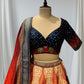 MULTI COLOUR SILK PRINTED LEHENGA WITH READYMADE BLOUSE