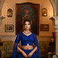 ROYAL BLUE COLOUR NET LEHENGA EMBELLISHED WITH SEQUINS  KUNDUN & RESHAM WORK