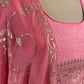 PINK COLOUR SATIN SILK LEHENGA WITH  READYMADE BLOUSE & CHINON EMBROIDERED DUPATTA EMBELLISHED WITH SEQUINS WORK