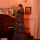 BLACK COLOUR EMBROIDERED CHINON GOWN WITH SHRUG EMBELLISHED WITH SEQUINS & BEADS WORK