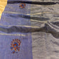 PURPLE COLOUR CHANDERI TISSUE HAND EMBROIDERED SAREE EMBELLISHED WITH SEQUINS WORK