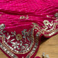 ( DELIVERY IN 20-25 DAYS ) HOT PINK COLOUR PURE GEORGETTE OJARIYA SAREE EMBELLISHED WITH GOTA PATTI WORK