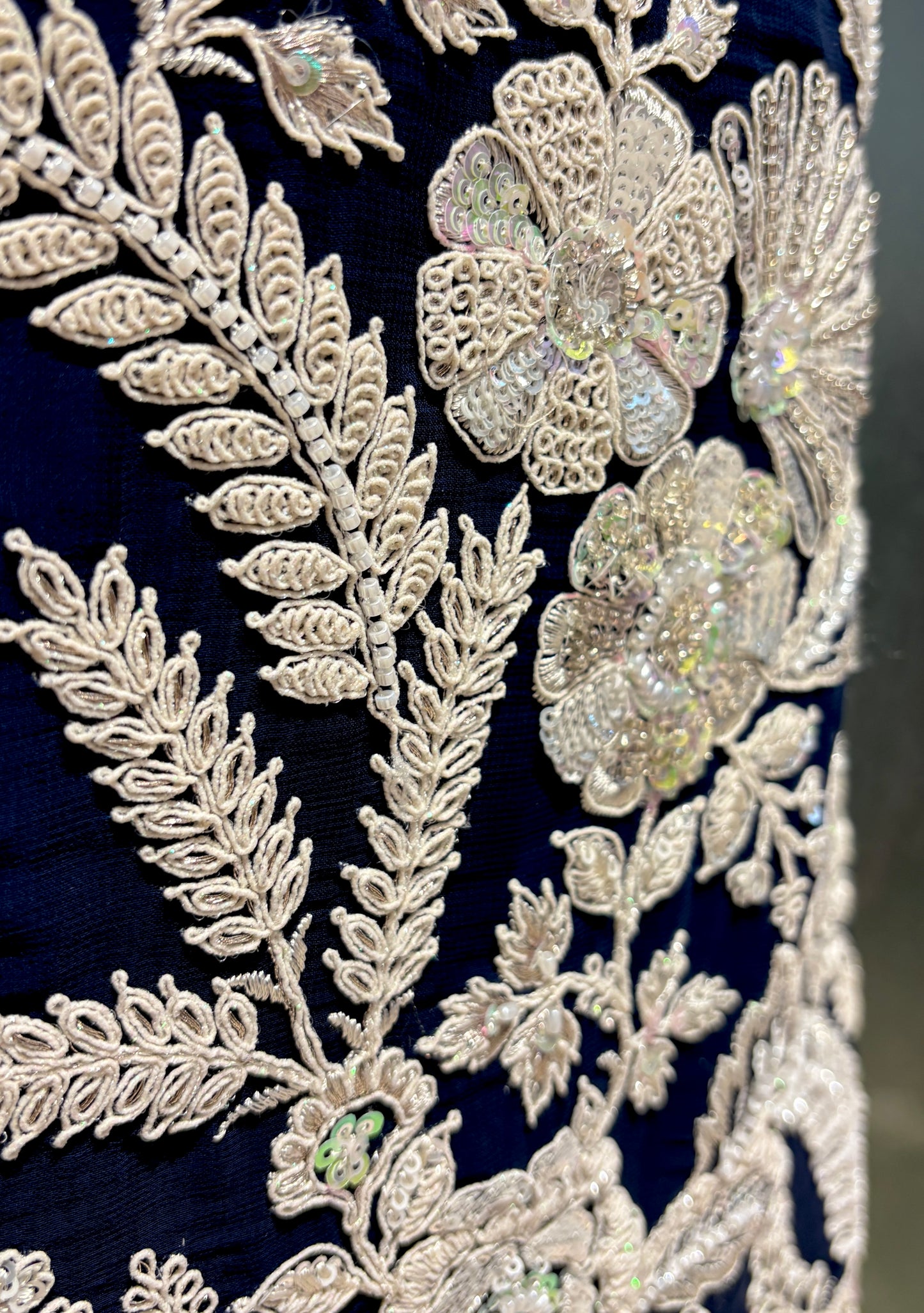 DARK BLUE EMBROIDERED READYMADE SUIT WITH PALAZZO & DUPATTA