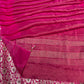 PINK COLOUR PLANT BASED CREPE TISSUE SAREE WITH BROCADE BANARASI BLOUSE