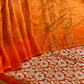 ORANGE COLOUR PLANT BASED CREPE TISSUE SAREE WITH BROCADE BANARASI BLOUSE