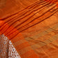 ORANGE COLOUR PLANT BASED CREPE TISSUE SAREE WITH BROCADE BANARASI BLOUSE