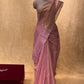 ( DELIVERY IN 25 DAYS ) PINK COLOUR CHANDERI TISSUE SAREE EMBELLISHED WITH ZARI WEAVES