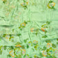 MINT GREEN HAND-PAINTED CHIFFON SAREE WITHOUT BLOUSE( DELIVERY IN 25 DAYS )