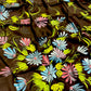 BLACK HAND-PAINTED CHIFFON SAREE WITHOUT BLOUSE( DELIVERY IN 25 DAYS )